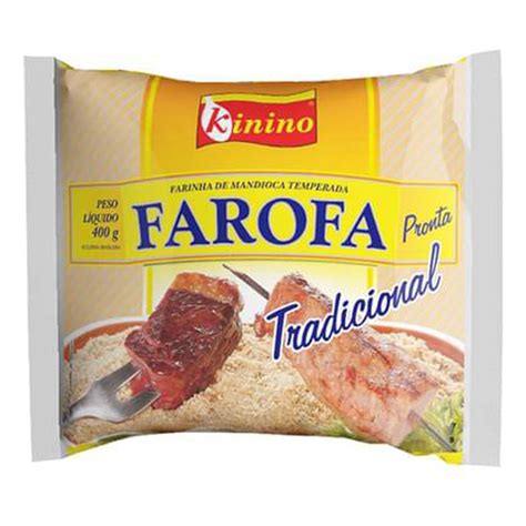 Farofa de Mandioca Kinino Tradicional Temperada 400g Simão Doces