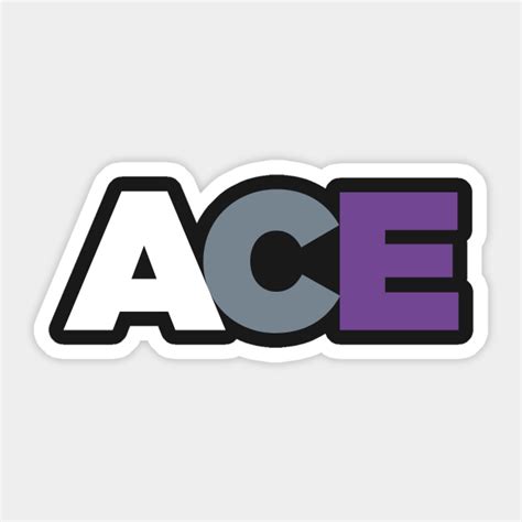 ACE - Asexual Pride Flag Colors - Asexual - Sticker | TeePublic