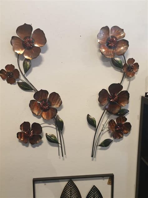 Metalen Wanddecoratie Muurdecoratie Takken Met Bloemen Klaprozen Bol