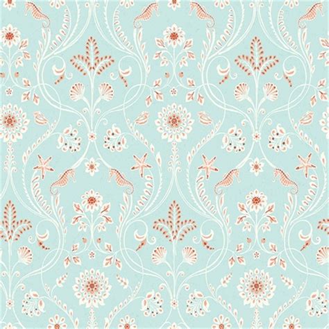 3113-12001 | Island Turquoise Damask | Wallpaper Boulevard