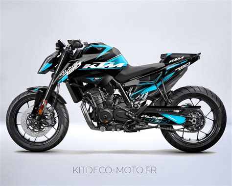 Graphic Kit KTM 790 890 Duke Factory Cyan Kitdeco Moto Fr