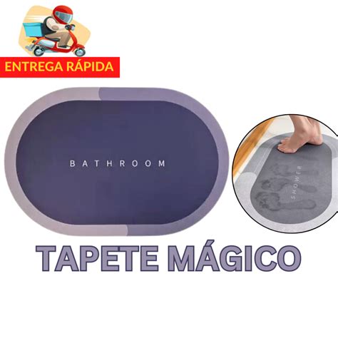 Tapete Magico De Banheiro Super Absorvente E Antiderrapante Tapete