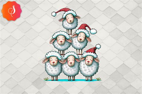 Merry Christmas Sheep Squad By Zemira | TheHungryJPEG