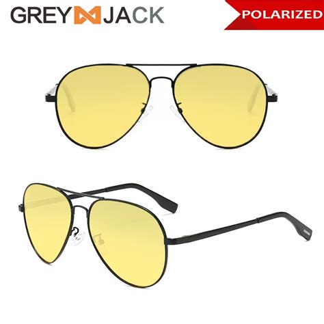 Jual Grey Jack Kacamata Night Vision Aviator Polarized Sunglasses Anti