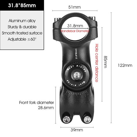 Adjustable Handlebar Stem Variable Degree Angle Aluminum Alloy Bike