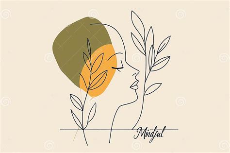 minimalist psychologist logo  pensive face tree  mindful text