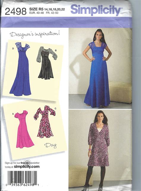 uncut simplicity sewing pattern   dress variations sz