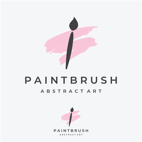 Abstract paint brush and house paint logo template creative design.With ...