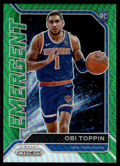 Panini Prizm Obi Toppin Rookie Emergent Green Prizm Ebay