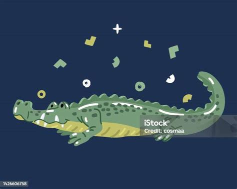 Cartoon Vector Illustration Of Cartoon Crocodile向量圖形及更多動物圖片 動物 動物園