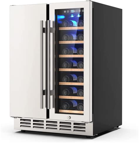 Ecojoy Wine and Beverage Refrigerator, 24 Inch Dual Zone Wine Fridge ...