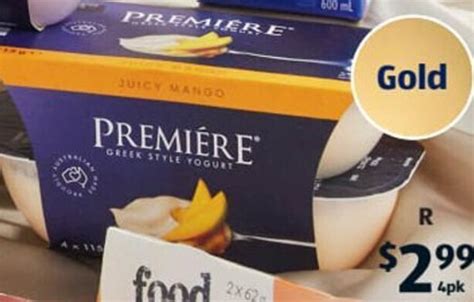 Premiére Greek Style Yogurt 4 X 115g Offer At Aldi