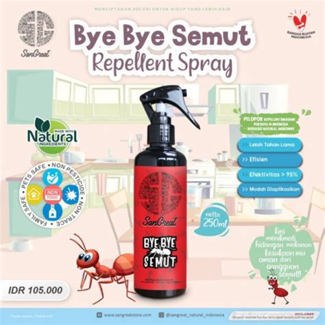 Jual Pengusir Semut Ampuh Non Pestisida Byebye Semut Spray Ml