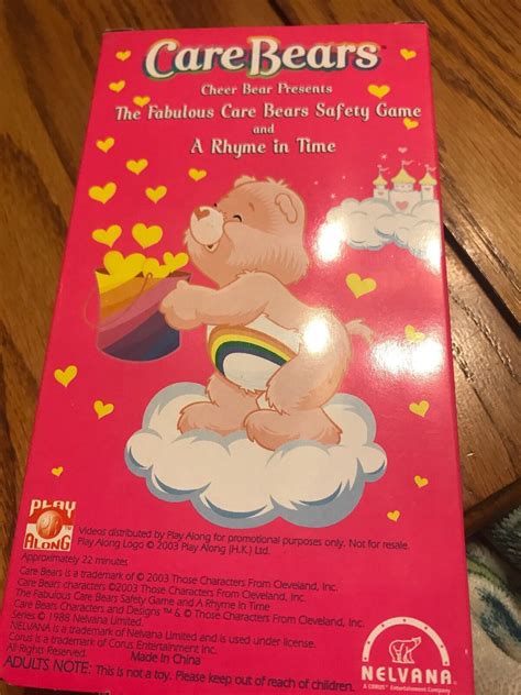 Care Bears Vhs The Fabulous Care Bears Safety Game And Rhyme In Time