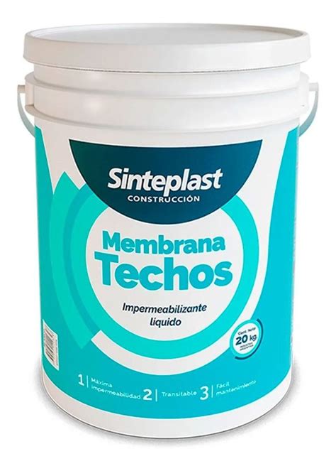 Pintura Membrana Techos Sinteplast Construcción 20 Kg Blanco FILHOS