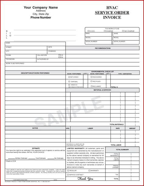 Hvac Invoice Template Free - Template 1 : Resume Examples #djVamPGVJk