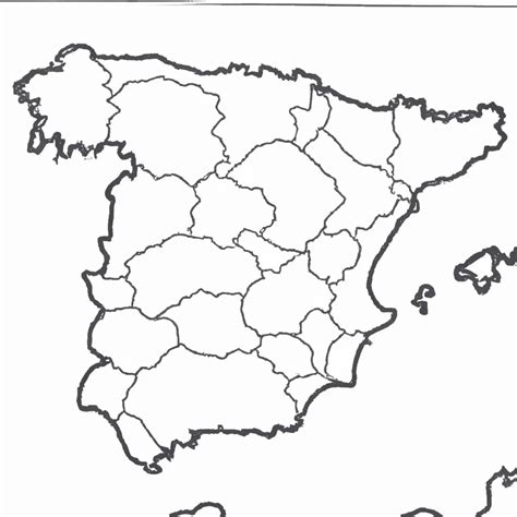 Espanha 10 Desenhos De Mapa Para Imprimir E Colorir