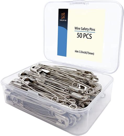 50pcs 3 3in Safety Pins Stainless Steel Decorative Bulk Metal Silver