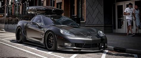 C6 Corvette With Loma Gt2 Widebody Kit And Thule Roof Box Puts Down 715