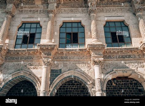 Facade Of The Diyarbakir Grand Mosque At Sunrise Turkey Stock Photo