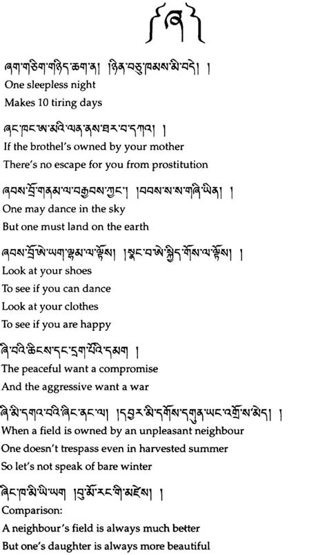 Tibetan Proverbs - Blajewka