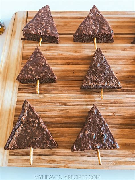 Christmas Tree Brownies - My Heavenly Recipes