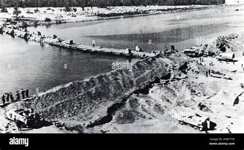 Israeli bridge over the Suez Canal during the 1973 Arab-Israeli War ca ...