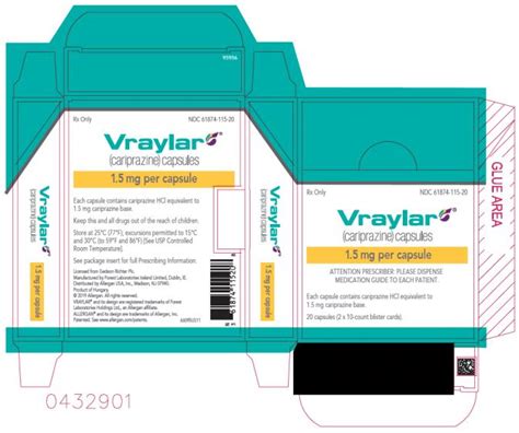 VRAYLAR Cariprazine Capsule Gelatin Coated VRAYLAR Cariprazine Kit