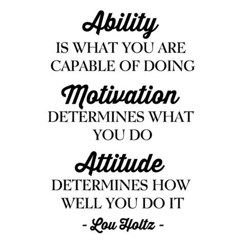 Wall Quotes Ability Motivation Attitude Vinyl Decal Lou Holtz Etsy Norway