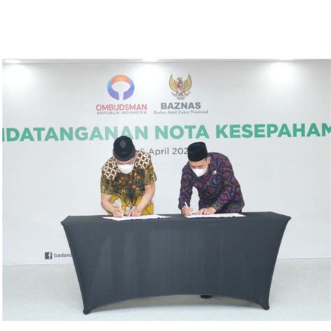 Tingkatkan Pelayanan Zakat Baznas Dan Ombudsman Jalin Kerja Sama