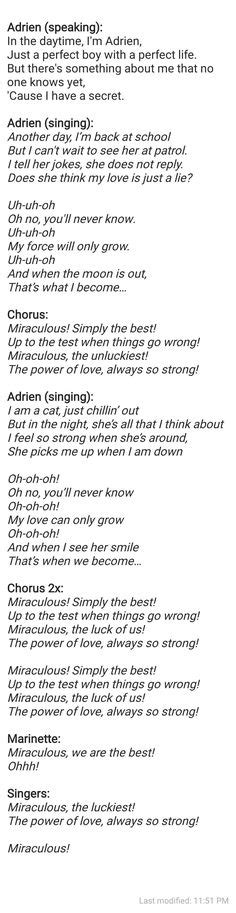 [Download 42+] English Full Song Miraculous Ladybug Theme Song Lyrics