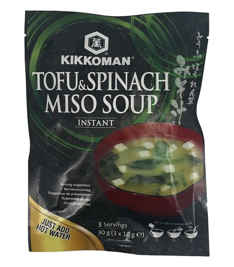 Zuppa Di Miso Istantanea Tofu Spinaci Kikkoman Porzioni