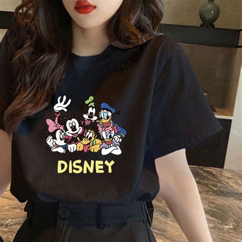 CX Talla Grande Camiseta Cuello Redondo Disney Mickey Y Minnie Mouse