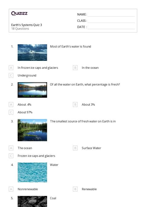 50 Earths Systems Worksheets For 5th Class On Quizizz Free And Printable