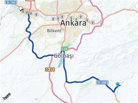 Bala Köseli Sincan YHT Garı Arası Kaç Km Yol Tarifi