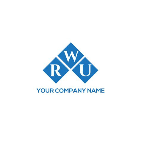 RWU letter logo design on white background. RWU creative initials ...