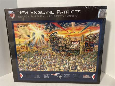 Nfl New England Patriots Search Puzzle 500 Pieces 24 X 18 Find Joe Journeyman Ebay