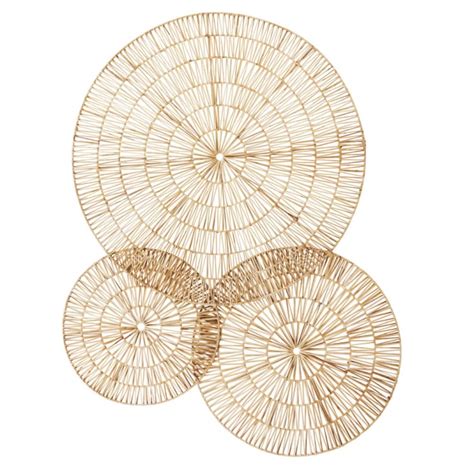 D Co Murale Cercles En Rotin Tress Beige X Maisons Du Monde