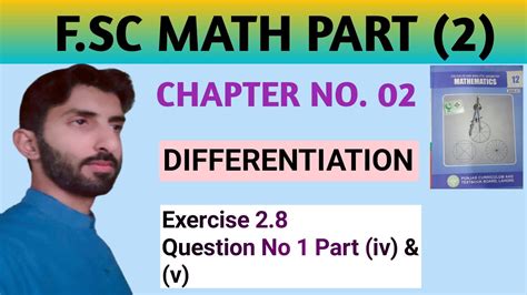 F Sc Math Part 2 CHapter 2 Differentiation Exercise 2 8 Question