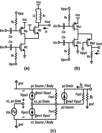 Schematic A Conventional IDS LNA B Proposed IDS LNA And C