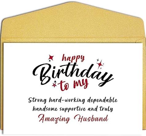 Qiliji Husband Birthday Card Happy Birthday Card For