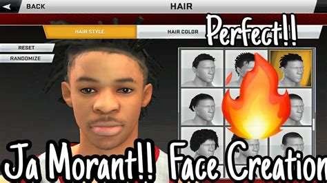 Ja Morant Face Creation In Nba K Mobile Youtube