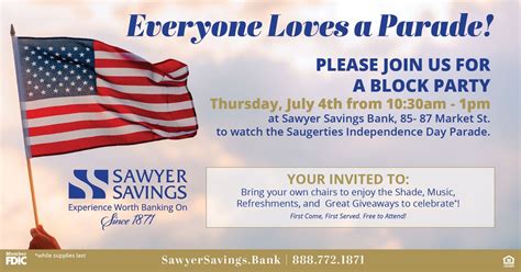 Independence Day Community Block Party Sawyer Savings Bank