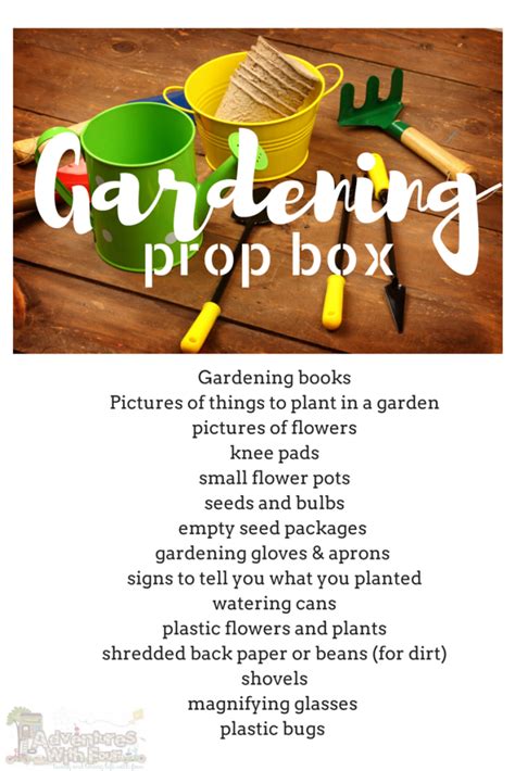 Gardening Prop Box ideas for Pre-schoolers -Bring the fun indoors