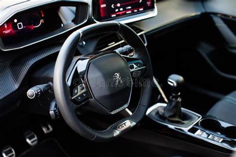 New Peugeot 208 GT Line Interior Details Editorial Photo - Image of ...