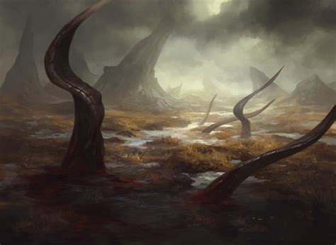 Bloodstained Mire Mtg Art From Khans Of Tarkir Set By Daarken Art Of