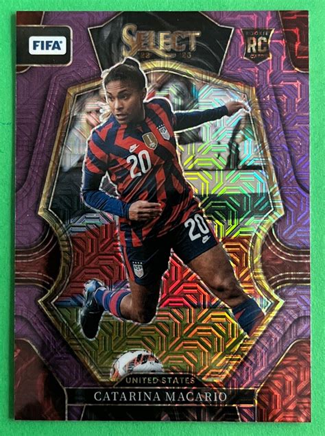 Catarina Macario Panini Select Fifa Purple Mojo Prizm Rookie