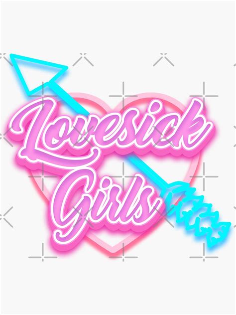 Lovesick Girls Sticker For Sale By Velvepeachshop Redbubble