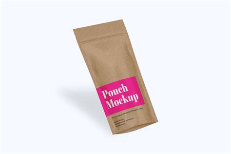 Tall Craft Paper Pouch Mockup Mockup Daddy