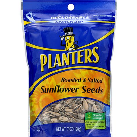 Planters Sunflower Seeds, Roasted & Salted 7 Oz | Sunflower Seeds ...